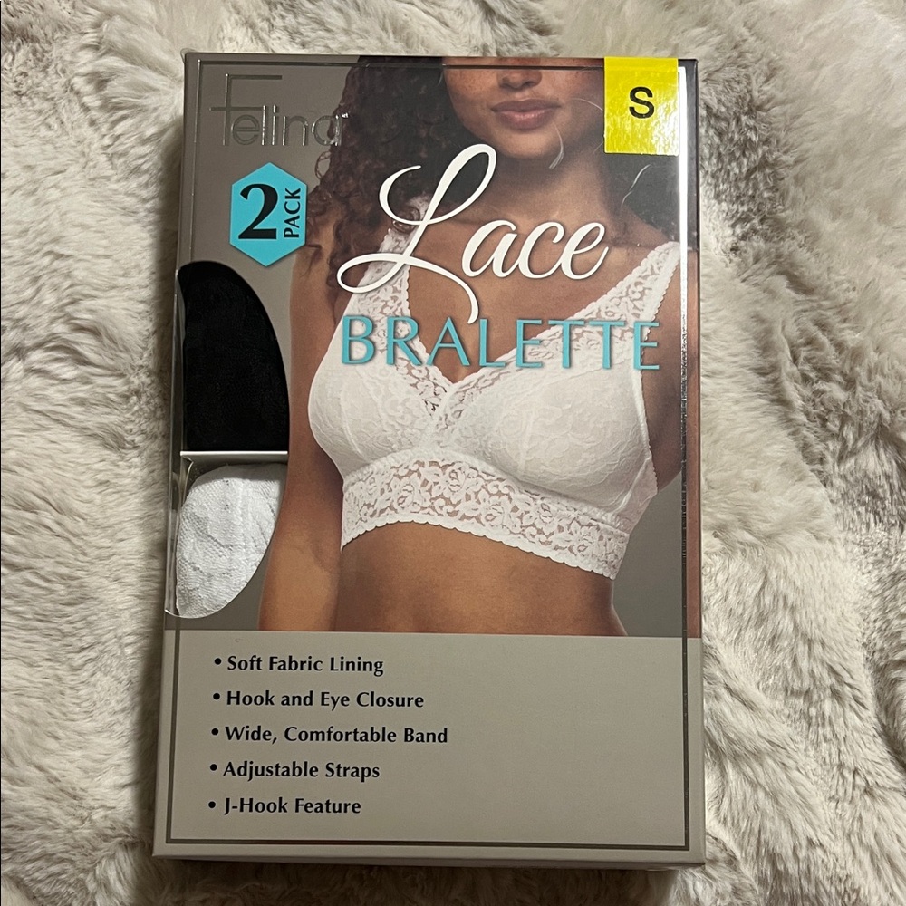 Felina Lace Bralette 2-Pack - Black & White